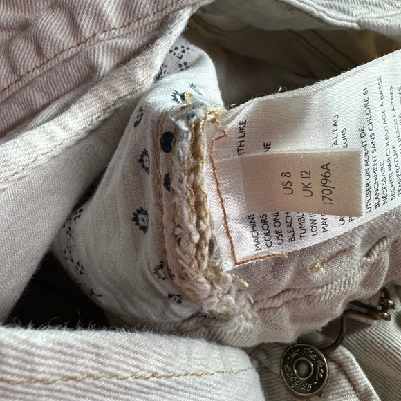 Free People White Denim Sunkissed Overalls size 8 - Picture 6 of 6